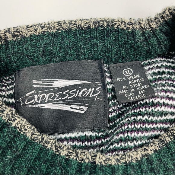 Sold🥀 Vintage Grandpa Dad Pullover Chunky Knit Sweater - Picture 5 of 8